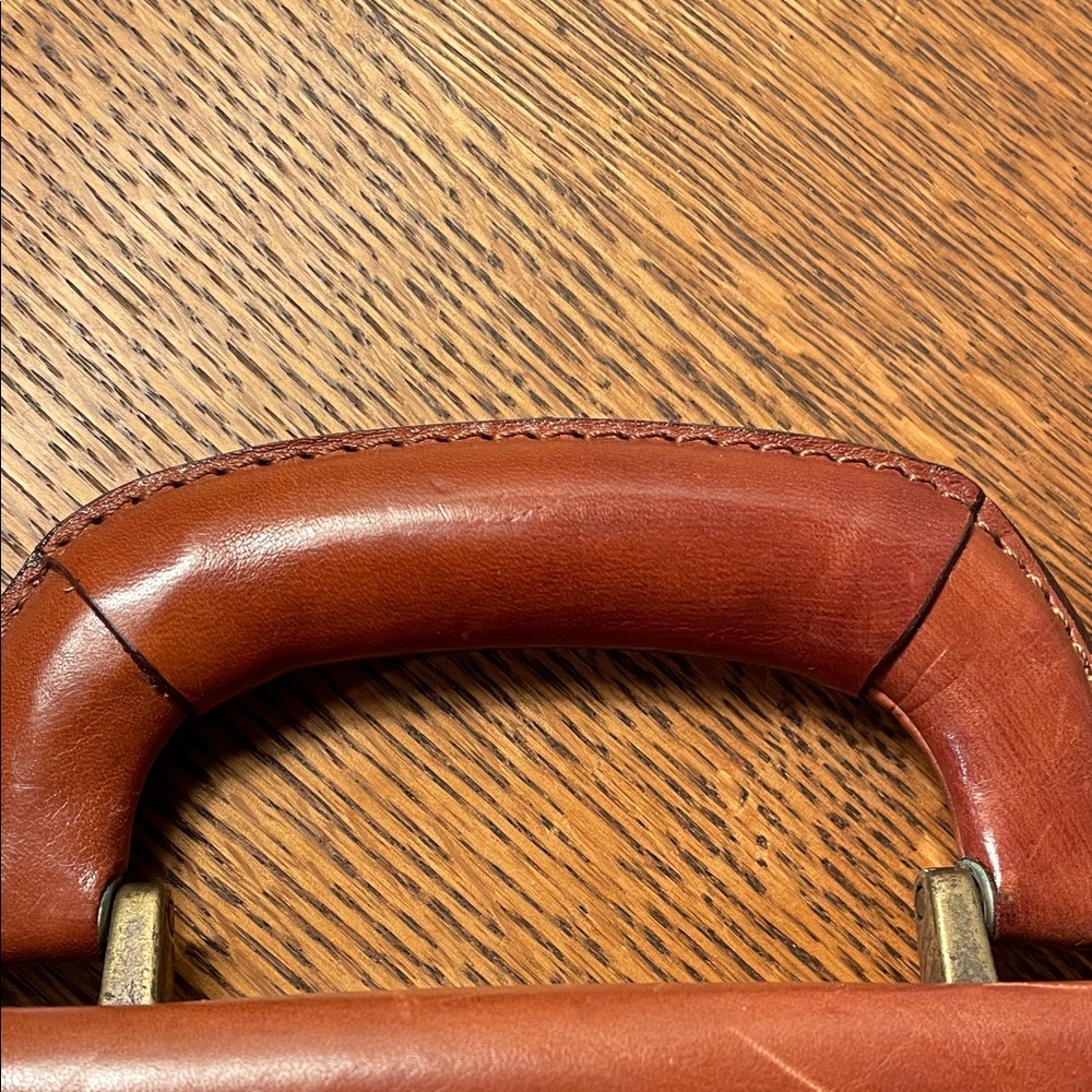 Valentino Rich Tan Leather Briefcase - Picture 2 of 12